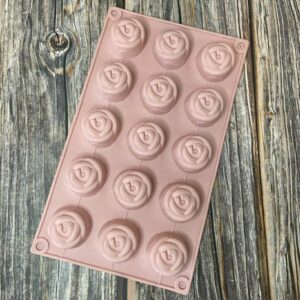 MOLDE DE SILICONA X15 ROSAS