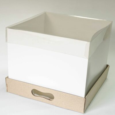 CAJA TORTA DRIP 25x25x35 BLANCA (10 UNID)