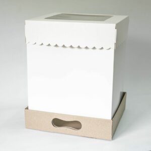CAJA TORTA DRIP 30x30x25 BLANCA (10 UNID)