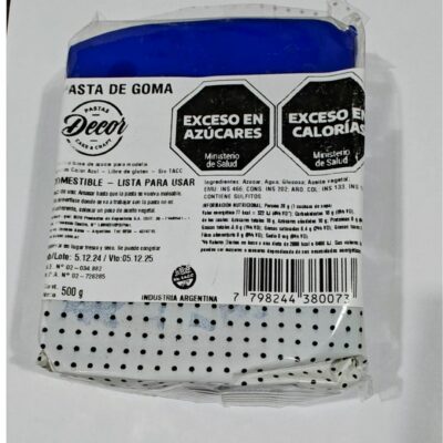 PASTA DE GOMA X500GRS AZUL