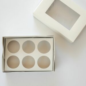 CAJA PARA 6 CUPCAKE, MUFINS, SHOTS (10 UNID)