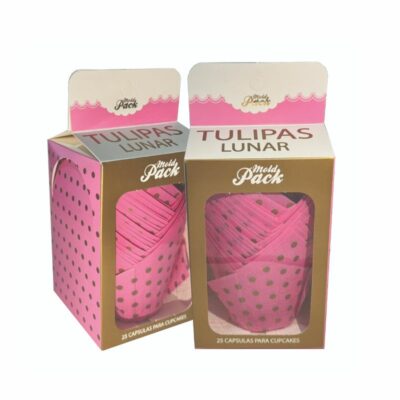 TULIPA ROSA LUNARES DORADOS NR 16 X25UND