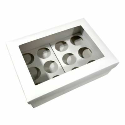 CAJA PARA 12 CUPCAKE, MUFINS, SHOTS X10UN.