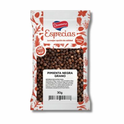 PIMIENTA NEGRA EN GRANO (SIN TACC) DICOMERE SOBRE X30GR