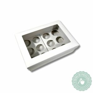 CAJA PARA 12 CUPCAKE, MUFINS, SHOTS X10UN.