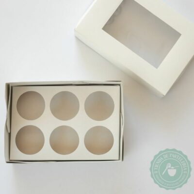 CAJA PARA 6 CUPCAKE, MUFINS, SHOTS (10 UNID)