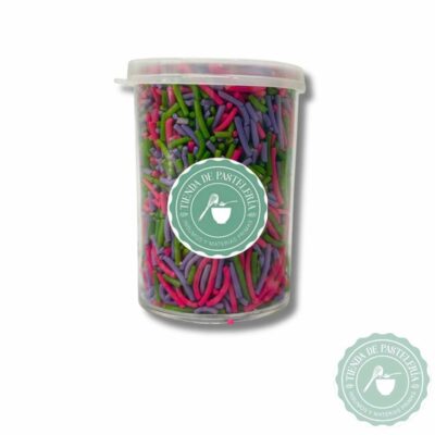 GRANA LILA, VERDE Y ROSA FRASCO X 80GR.