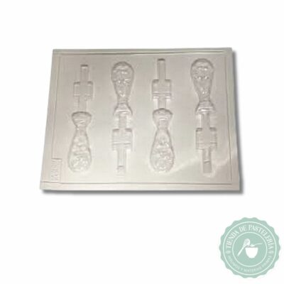MOLDE PLÁSTICO X4 CHUPETIN MUNDIAL