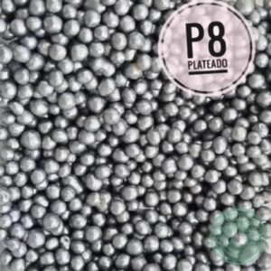 PERLAS DECORTIVAS P8 PLATEADO
