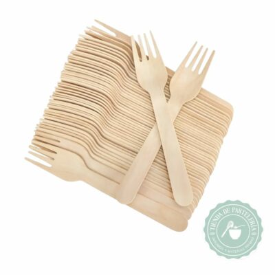 TENEDORES DE MADERA PARTY PACK (25 UNID)