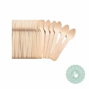 CUCHARA CHICA DE MADERA PARTY PACK (25 UNID)