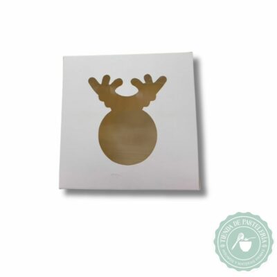 CAJA COOKIES NAVIDEÑAS 12x12x5cm (10 UNID)
